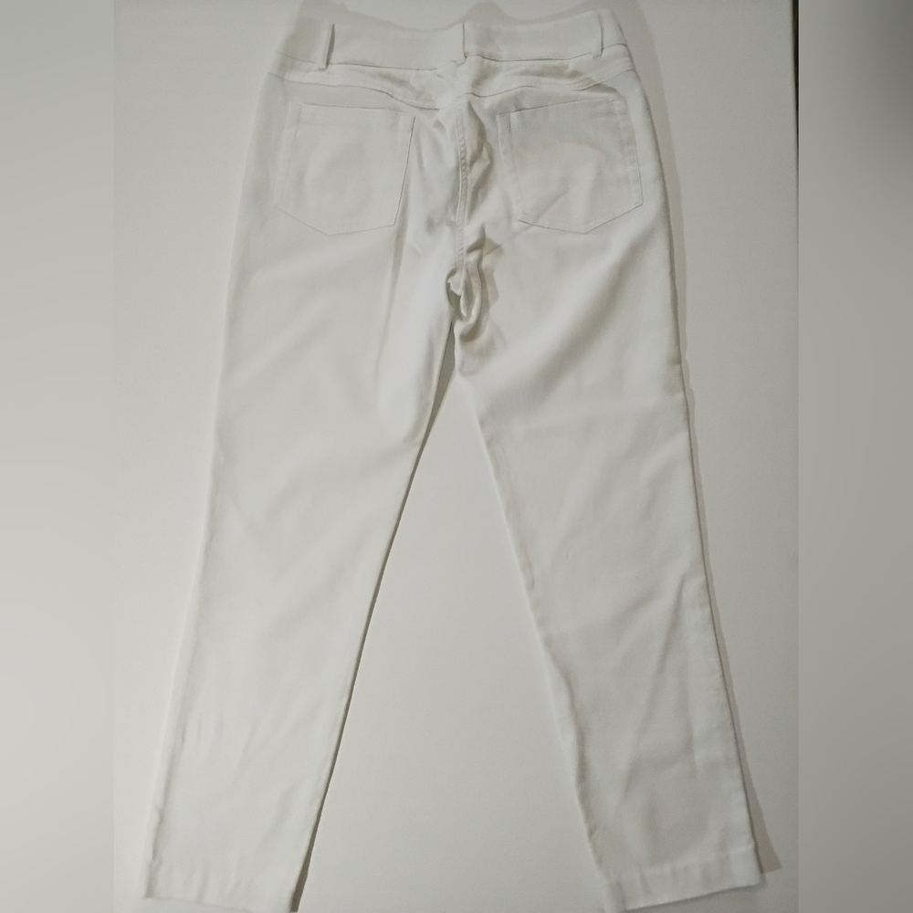J. McLaughlin‎ Pants Womens Size 2 White Textured Stretchy Straight Leg Casual - Picture 5 of 8